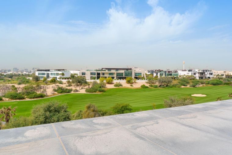 Villas beside the golf course at Dubai Hills Estate